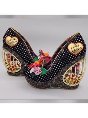 Irregular Choice Heels Canary Cabernet NWT Size 10 #2925